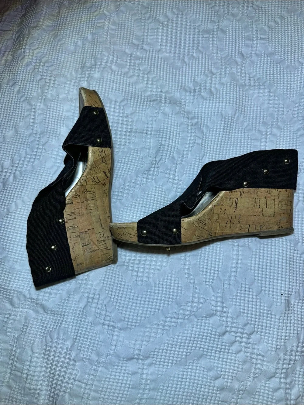 Steve Madden Rope Wedge Black Platform Shoes